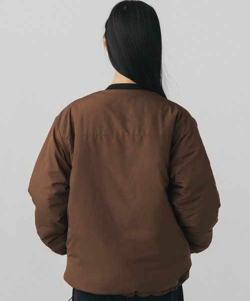 +phenix(プラスフェニックス)の「+phenix(プラスフェニックス)PADDED LINER JACKET / 中綿入りライナージャケット(ノーカラージャケット・メンズ・グレー/ブラウン/ブラック・M/L)」の7枚目の写真