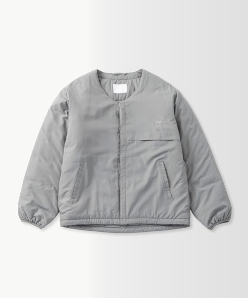 +phenix(プラスフェニックス)の「+phenix(プラスフェニックス)PADDED LINER JACKET / 中綿入りライナージャケット(ノーカラージャケット・メンズ・グレー/ブラウン/ブラック・M/L)」の14枚目の写真