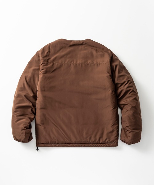+phenix(プラスフェニックス)の「+phenix(プラスフェニックス)PADDED LINER JACKET / 中綿入りライナージャケット(ノーカラージャケット・メンズ・グレー/ブラウン/ブラック・M/L)」の17枚目の写真