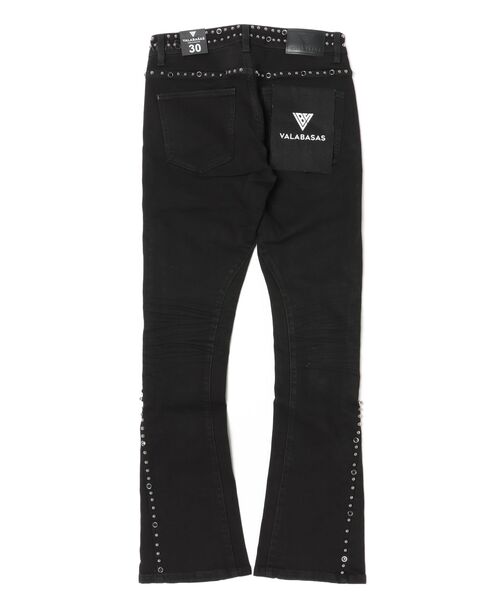 VALABASAS(ヴァラバサス)の「VALABASAS-“MITE”JET BLACK(デニムパンツ・メンズ・ブラック・L/S/M)」の2枚目の写真