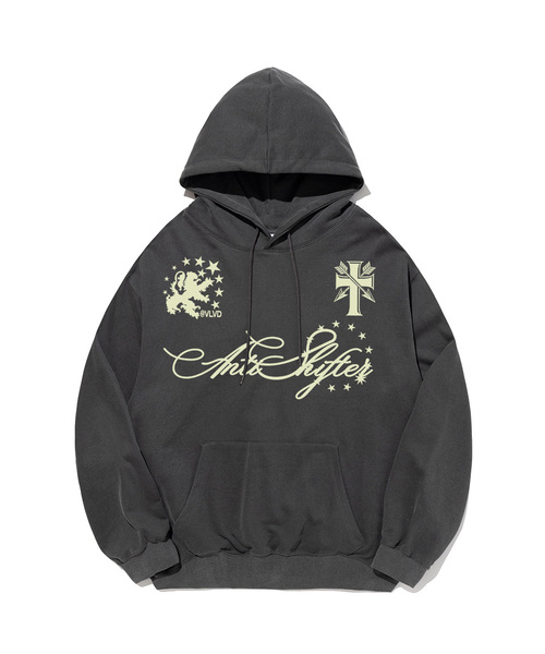 Viva La Vida(ヴィヴァ ラ ヴィダ)の「Warden PIGMENT ヘビーテリー フードTシャツ(パーカー・レディース・チャコールグレー・MEDIUM/LARGE/X-LARGE/XX-LARGE)」の1枚目の写真