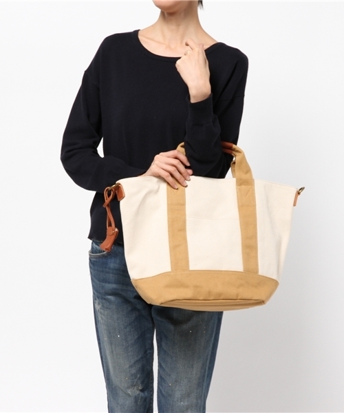 LuuNa（ルーナ）の「toleur キャンバス 2WA ショルダー トートバッグ（ショルダーバッグ・レディース・ベージュ/カーキ/その他・FREE）」の8枚目の写真