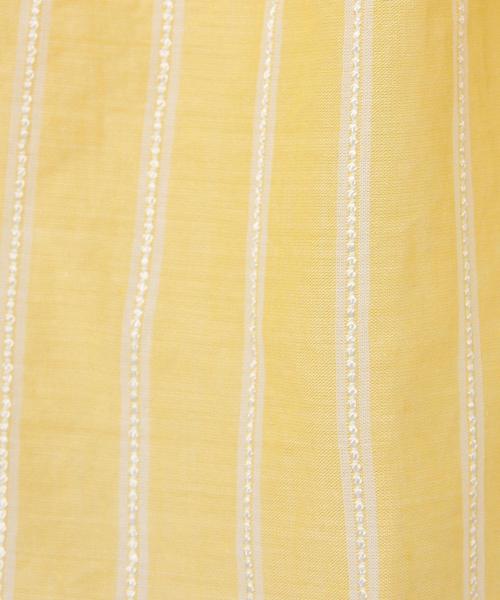 green label relaxing（グリーンレーベルリラクシング）の「ストライプジャカート フリルシャツ◆（シャツ/ブラウス・キッズ・イエロー/ライトブルー・105/125/115/95）」の3枚目の写真