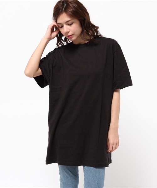 WEGO（ウィゴー）の「WEGO/無地BIGTシャツ（Tシャツ/カットソー・レディース・パープル/ライトパープル/イエロー/オレンジ/レッド/ピンク/ホワイト/グリーン/サックスブルー/ブラック/ブルー・FREE）」の20枚目の写真