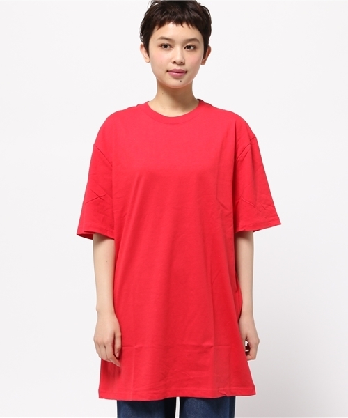 WEGO（ウィゴー）の「WEGO/無地BIGTシャツ（Tシャツ/カットソー・レディース・パープル/ライトパープル/イエロー/オレンジ/レッド/ピンク/ホワイト/グリーン/サックスブルー/ブラック/ブルー・FREE）」の18枚目の写真