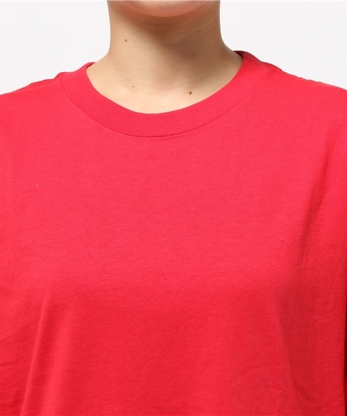 WEGO（ウィゴー）の「WEGO/無地BIGTシャツ（Tシャツ/カットソー・レディース・パープル/ライトパープル/イエロー/オレンジ/レッド/ピンク/ホワイト/グリーン/サックスブルー/ブラック/ブルー・FREE）」の14枚目の写真