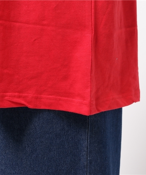 WEGO（ウィゴー）の「WEGO/無地BIGTシャツ（Tシャツ/カットソー・レディース・パープル/ライトパープル/イエロー/オレンジ/レッド/ピンク/ホワイト/グリーン/サックスブルー/ブラック/ブルー・FREE）」の16枚目の写真