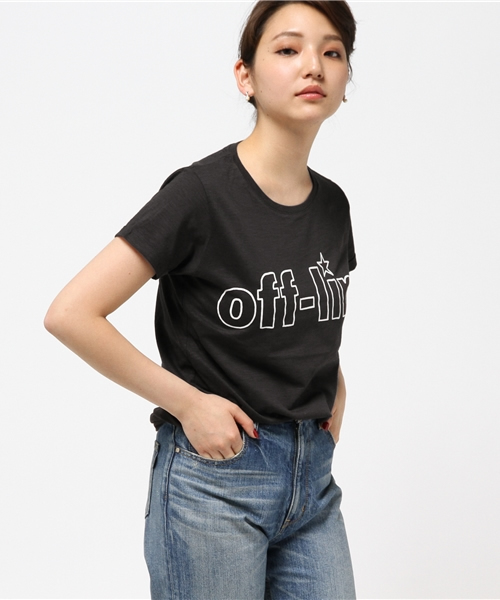 FIGARO Paris（フィガロパリ）の「HAPPINESS off-line Tシャツ◆（Tシャツ/カットソー・レディース・ブラック/ホワイト系その他・36/38）」の12枚目の写真