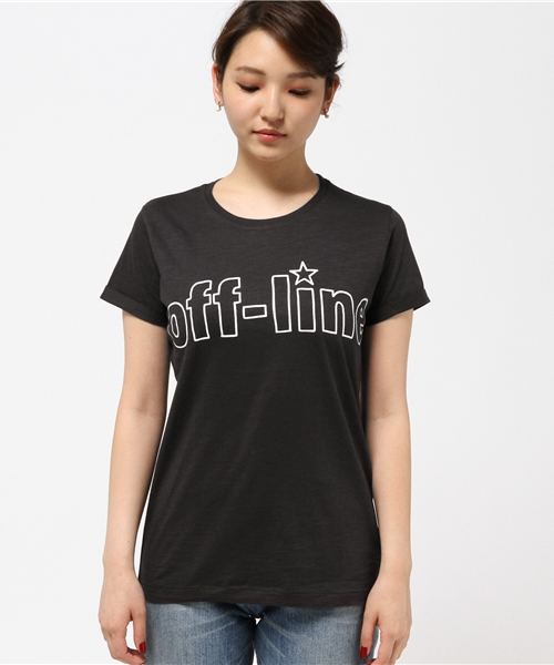 FIGARO Paris（フィガロパリ）の「HAPPINESS off-line Tシャツ◆（Tシャツ/カットソー・レディース・ブラック/ホワイト系その他・36/38）」の3枚目の写真