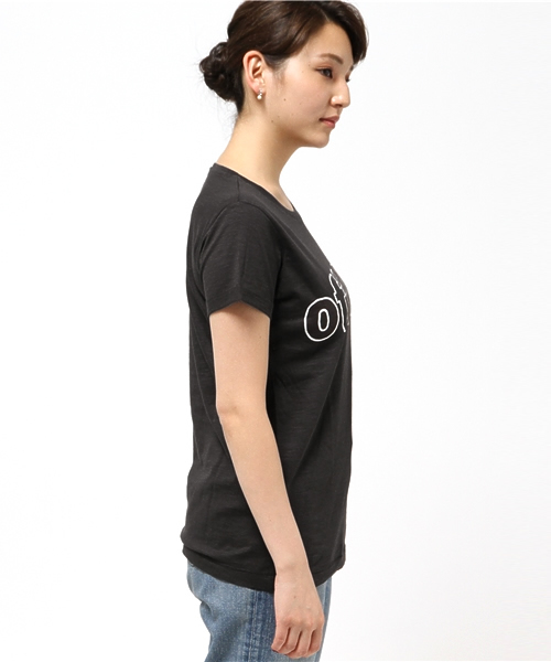 FIGARO Paris（フィガロパリ）の「HAPPINESS off-line Tシャツ◆（Tシャツ/カットソー・レディース・ブラック/ホワイト系その他・36/38）」の4枚目の写真