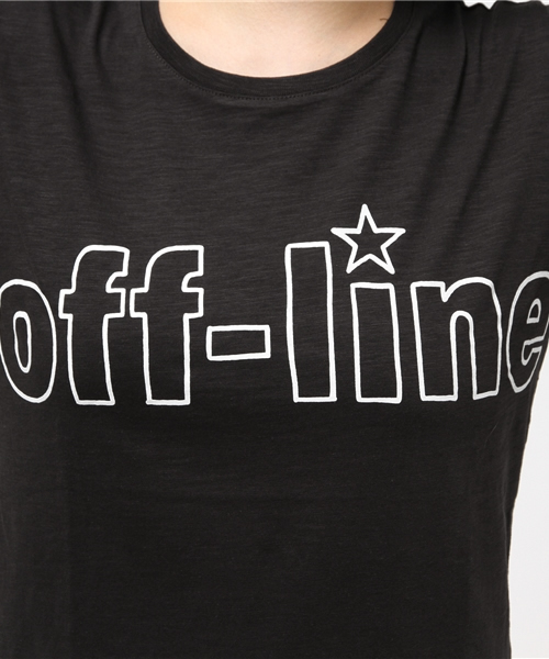 FIGARO Paris（フィガロパリ）の「HAPPINESS off-line Tシャツ◆（Tシャツ/カットソー・レディース・ブラック/ホワイト系その他・36/38）」の8枚目の写真