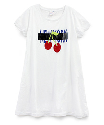 M0515 NYチェリーフレアTシャツワンピース