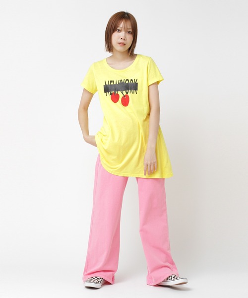 RNA(アールエヌエー)の「M0515 NYチェリーフレアTシャツワンピース(Tシャツ/カットソー・レディース・ブラック/レモンイエロー/ホワイト・MEDIUM)」の10枚目の写真