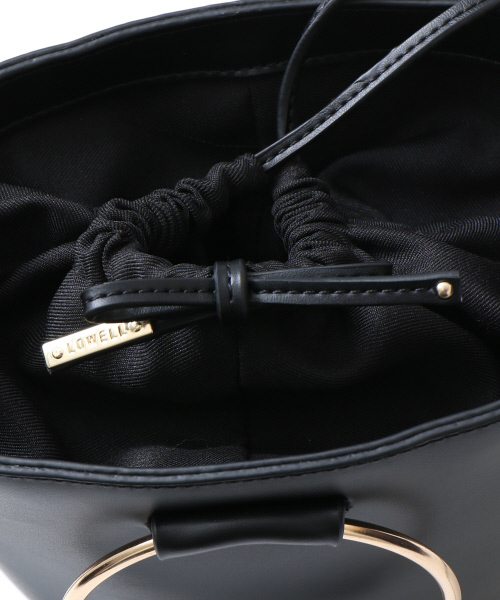 LOWELL things（ロウェル　シングス）の「リングハンドルバケツ型ショルダー（ショルダーバッグ・レディース・ネイビー/ブラック/ピンクベージュ・FREE）」の12枚目の写真