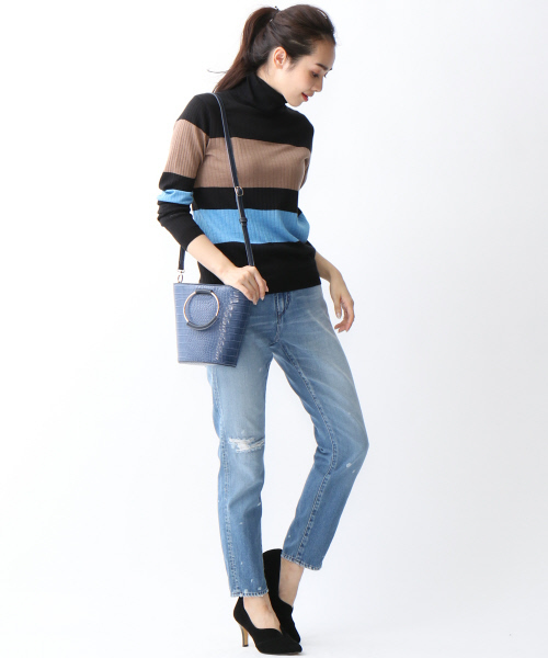 LOWELL things（ロウェル　シングス）の「リングハンドルバケツ型ショルダー（ショルダーバッグ・レディース・ネイビー/ブラック/ピンクベージュ・FREE）」の14枚目の写真