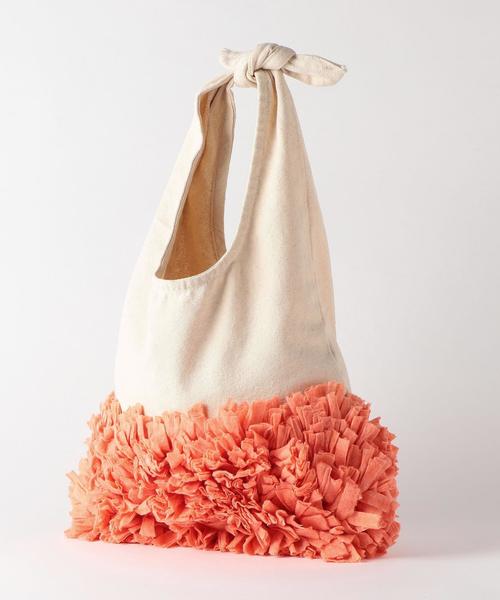 Another Edition（アナザーエディション）の「【WEB店舗限定】フリルトートバッグ（ショルダーバッグ・レディース・ネイビー/ピンク・フリー）」の3枚目の写真