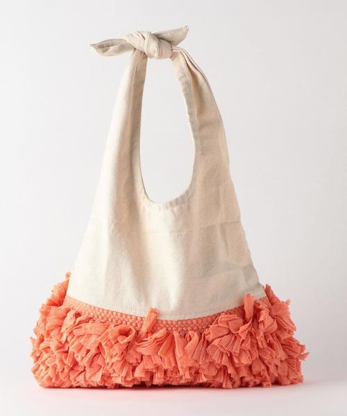 Another Edition（アナザーエディション）の「【WEB店舗限定】フリルトートバッグ（ショルダーバッグ・レディース・ネイビー/ピンク・フリー）」の4枚目の写真