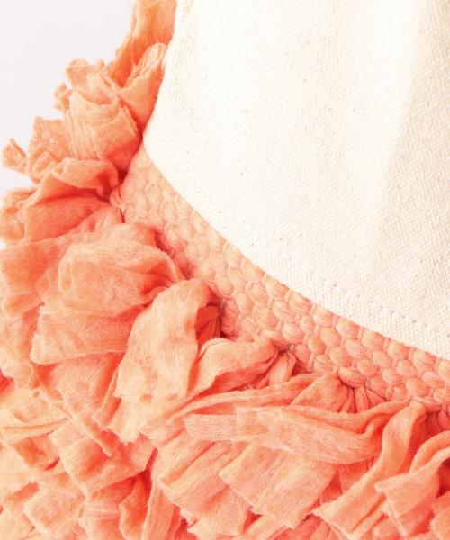 Another Edition（アナザーエディション）の「【WEB店舗限定】フリルトートバッグ（ショルダーバッグ・レディース・ネイビー/ピンク・フリー）」の6枚目の写真