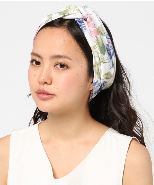 Laura Ashley ローラアシュレイ の ヘアバンド ダリアパレード デルフィニウム ヘアバンド Wear