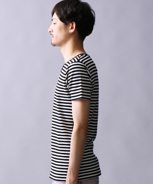 5351 POUR LES HOMMES（ゴーサンゴーイチプールオム）の「ベアワッフルVネックカットソー（Tシャツ/カットソー・メンズ・ブラック/その他16/ホワイト・48/44/46）」の16枚目の写真