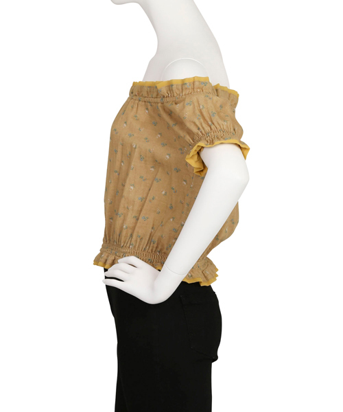 dazzlin（ダズリン）の「Ｗガーゼ小花柄オフショルブラウス（シャツ/ブラウス・レディース・オフホワイト/イエロー/ネイビー・FREE）」の13枚目の写真