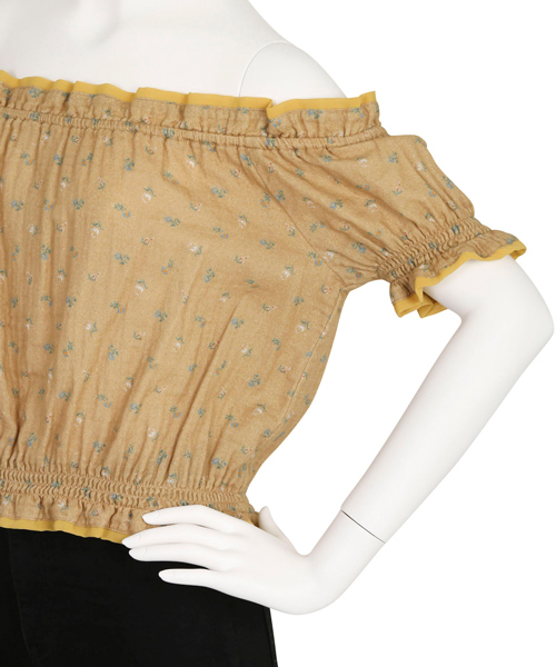 dazzlin（ダズリン）の「Ｗガーゼ小花柄オフショルブラウス（シャツ/ブラウス・レディース・オフホワイト/イエロー/ネイビー・FREE）」の7枚目の写真
