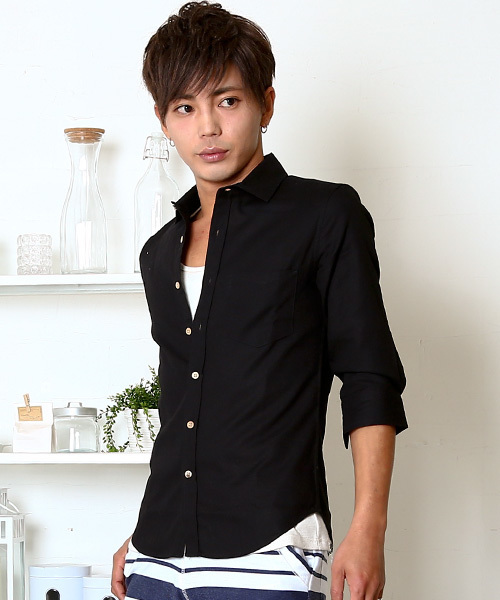 improves（インプローブス）の「パナマ織り七分袖コットンシャツ（シャツ/ブラウス・メンズ・ブルー/ナチュラル/ホワイト/ブラック・SMALL/MEDIUM）」の3枚目の写真