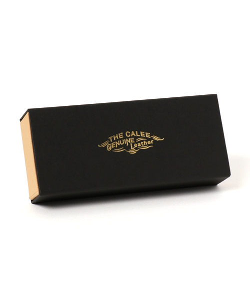 CALEE　KNITTING LEATHER KEY RING STUDS & KNITTING LEATHER LONG KEY RING -TYPE B-【2 Colors