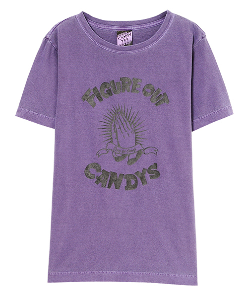 Candy Stripper（キャンディストリッパー）の「FIGURE OUT CANDYS TEE（Tシャツ/カットソー・レディース・オフホワイト/チャコールグレー/カーキ/バイオレット・2/3）」の4枚目の写真