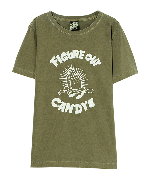 Candy Stripper（キャンディストリッパー）の「FIGURE OUT CANDYS TEE（Tシャツ/カットソー・レディース・オフホワイト/チャコールグレー/カーキ/バイオレット・2/3）」の3枚目の写真