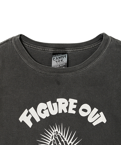 Candy Stripper（キャンディストリッパー）の「FIGURE OUT CANDYS TEE（Tシャツ/カットソー・レディース・オフホワイト/チャコールグレー/カーキ/バイオレット・2/3）」の6枚目の写真