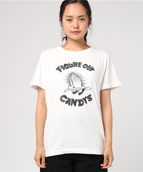 Candy Stripper（キャンディストリッパー）の「FIGURE OUT CANDYS TEE（Tシャツ/カットソー・レディース・オフホワイト/チャコールグレー/カーキ/バイオレット・2/3）」の15枚目の写真