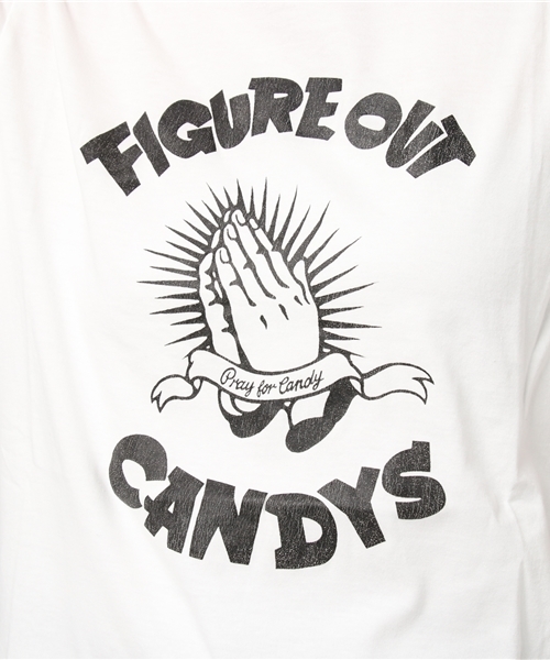 Candy Stripper（キャンディストリッパー）の「FIGURE OUT CANDYS TEE（Tシャツ/カットソー・レディース・オフホワイト/チャコールグレー/カーキ/バイオレット・2/3）」の11枚目の写真