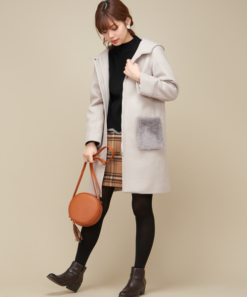 natural couture（ナチュラルクチュール）の「配色スカラップヘムニット（ニット/セーター・レディース・ブラック/オフホワイト/サックスブルー/ピンク・FREE）」の18枚目の写真