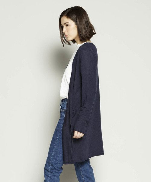 SY3（エスワイスリー）の「＜2018年春夏新作＞【コットン素材で着心地抜群】ソフトタッチニュートラルカラーロングカーディガン（カーディガン/ボレロ・レディース・チャコールグレー/ライトグレー/ブラック/ネイビー・FREE）」の17枚目の写真