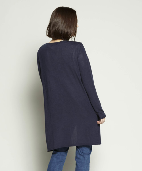 SY3（エスワイスリー）の「＜2018年春夏新作＞【コットン素材で着心地抜群】ソフトタッチニュートラルカラーロングカーディガン（カーディガン/ボレロ・レディース・チャコールグレー/ライトグレー/ブラック/ネイビー・FREE）」の13枚目の写真