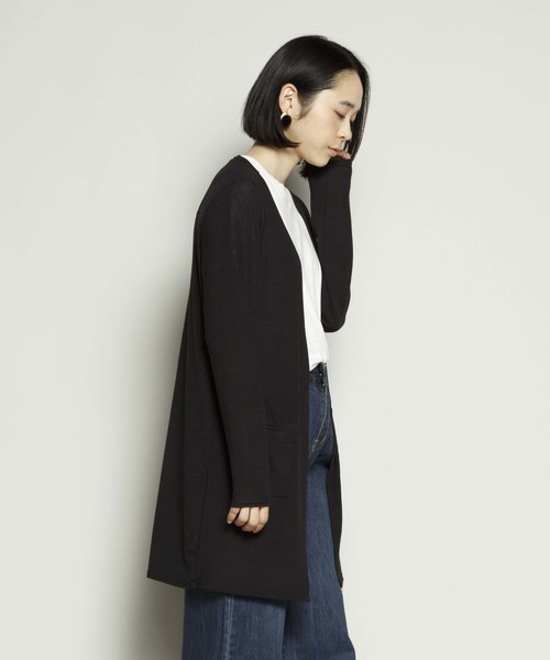 SY3（エスワイスリー）の「＜2018年春夏新作＞【コットン素材で着心地抜群】ソフトタッチニュートラルカラーロングカーディガン（カーディガン/ボレロ・レディース・チャコールグレー/ライトグレー/ブラック/ネイビー・FREE）」の14枚目の写真