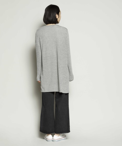 SY3（エスワイスリー）の「＜2018年春夏新作＞【コットン素材で着心地抜群】ソフトタッチニュートラルカラーロングカーディガン（カーディガン/ボレロ・レディース・チャコールグレー/ライトグレー/ブラック/ネイビー・FREE）」の16枚目の写真