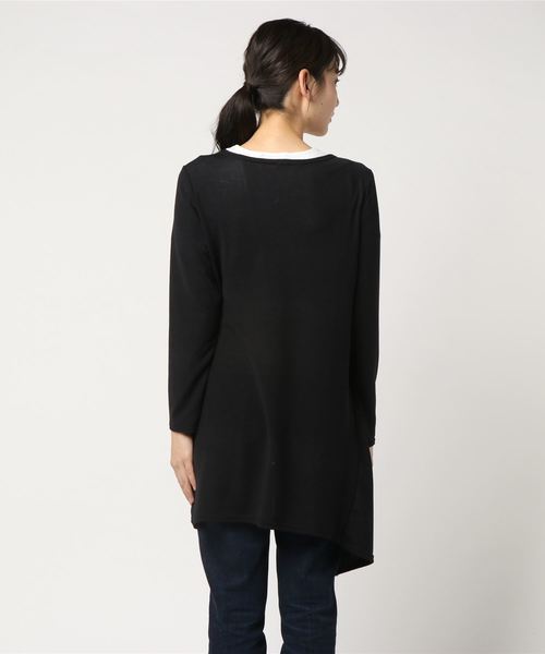 SY3（エスワイスリー）の「＜2018年春夏新作＞【コットン素材で着心地抜群】ソフトタッチニュートラルカラーロングカーディガン（カーディガン/ボレロ・レディース・チャコールグレー/ライトグレー/ブラック/ネイビー・FREE）」の7枚目の写真