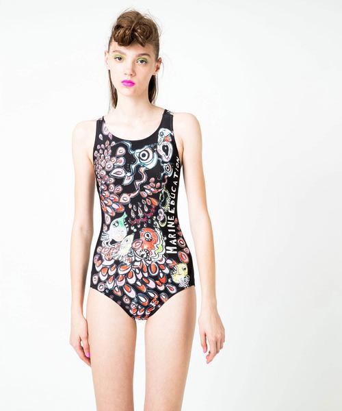 TSUMORI CHISATO（ツモリチサト）の「【arena×TSUMORI CHISATO】（C)海洋生物ｽｳｨﾑｳｪｱ【MOOK掲載】（水着・レディース・ブラック/ホワイト・01/02/03）」の9枚目の写真