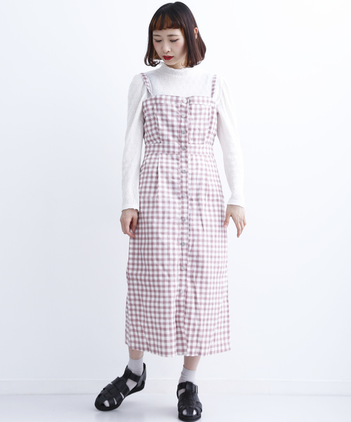 Merlot メルロー の チェック柄キャミワンピース1493 ワンピース Wear