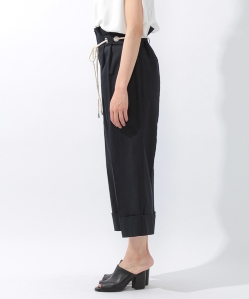 laboratory work（ラボラトリーワーク）の「ロープベルトセミワイドパンツ（その他パンツ・レディース・ネイビー/モカ/キャメル・MEDIUM）」の6枚目の写真
