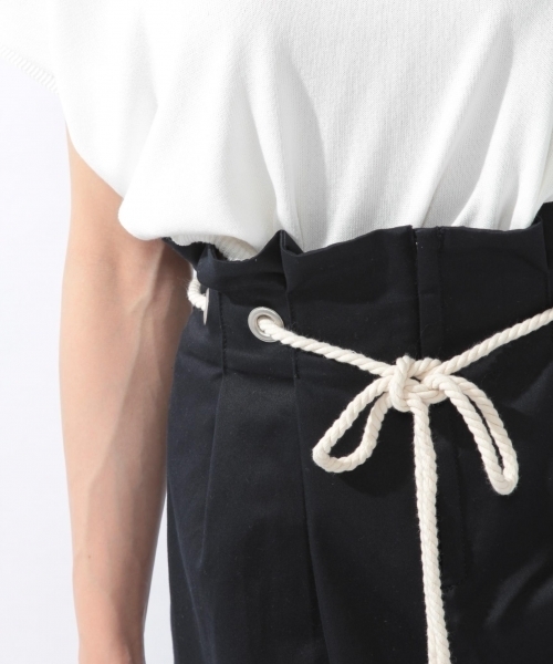 laboratory work（ラボラトリーワーク）の「ロープベルトセミワイドパンツ（その他パンツ・レディース・ネイビー/モカ/キャメル・MEDIUM）」の5枚目の写真