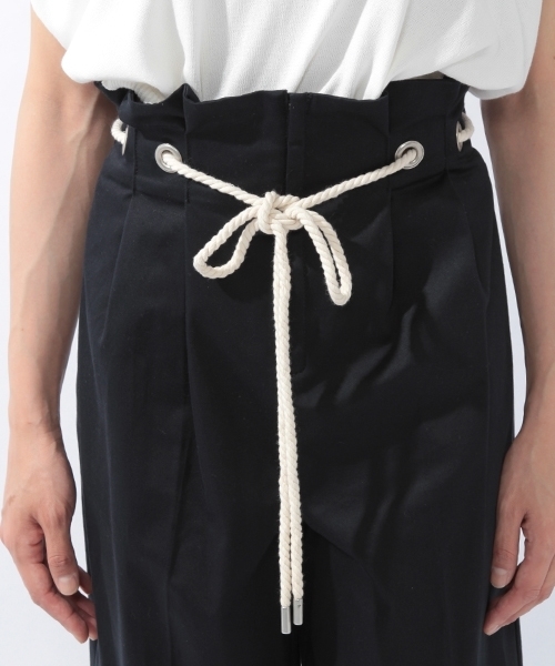 laboratory work（ラボラトリーワーク）の「ロープベルトセミワイドパンツ（その他パンツ・レディース・ネイビー/モカ/キャメル・MEDIUM）」の4枚目の写真