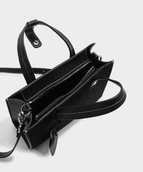 CHARLES & KEITH(チャールズ & キース)の「ストラクチャートップハンドルバッグ / STRUCTURED TOP HANDLE BAG(トートバッグ・レディース・ブラック/ピンク系その他・M)」の6枚目の写真