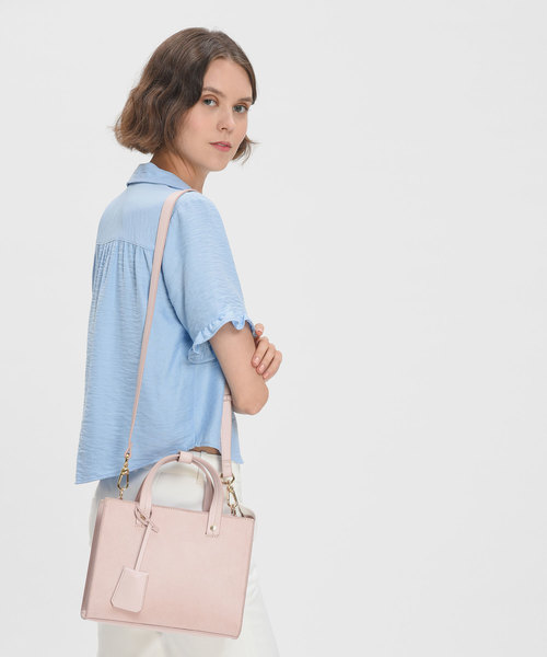 CHARLES & KEITH(チャールズ & キース)の「ストラクチャートップハンドルバッグ / STRUCTURED TOP HANDLE BAG(トートバッグ・レディース・ブラック/ピンク系その他・M)」の12枚目の写真