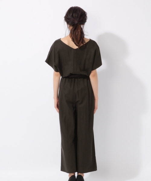 laboratory work(ラボラトリーワーク)の「ベルト付きコンビネゾン(サロペット/オーバーオール・レディース・ブラック/ベージュ・MEDIUM)」の10枚目の写真