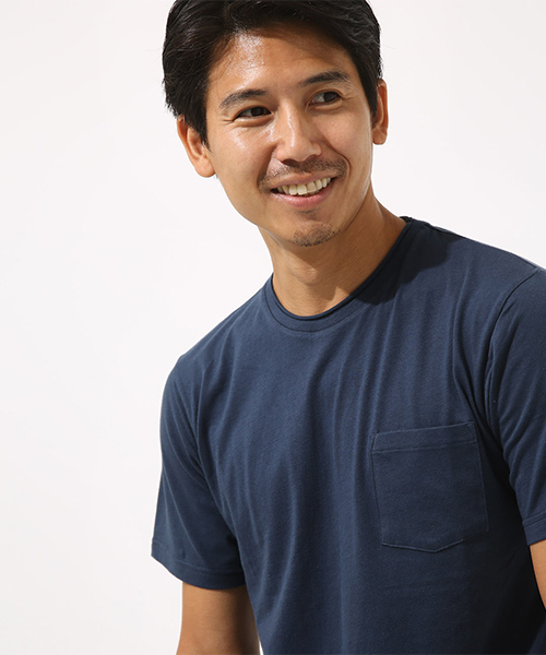 AZUL by moussy（アズールバイマウジー）の「カットオフクルーネック半袖T（Tシャツ/カットソー・メンズ・ホワイト/ブラック/ネイビー/オレンジ・SMALL/MEDIUM/LARGE/X-LARGE/X-SMALL）」の4枚目の写真