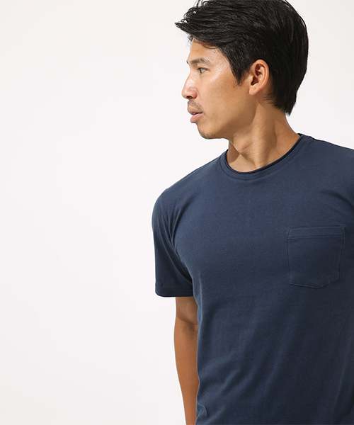 AZUL by moussy（アズールバイマウジー）の「カットオフクルーネック半袖T（Tシャツ/カットソー・メンズ・ホワイト/ブラック/ネイビー/オレンジ・SMALL/MEDIUM/LARGE/X-LARGE/X-SMALL）」の13枚目の写真