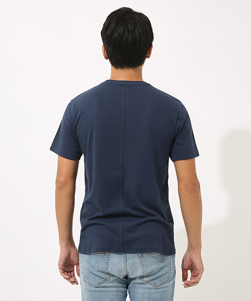 AZUL by moussy（アズールバイマウジー）の「カットオフクルーネック半袖T（Tシャツ/カットソー・メンズ・ホワイト/ブラック/ネイビー/オレンジ・SMALL/MEDIUM/LARGE/X-LARGE/X-SMALL）」の18枚目の写真